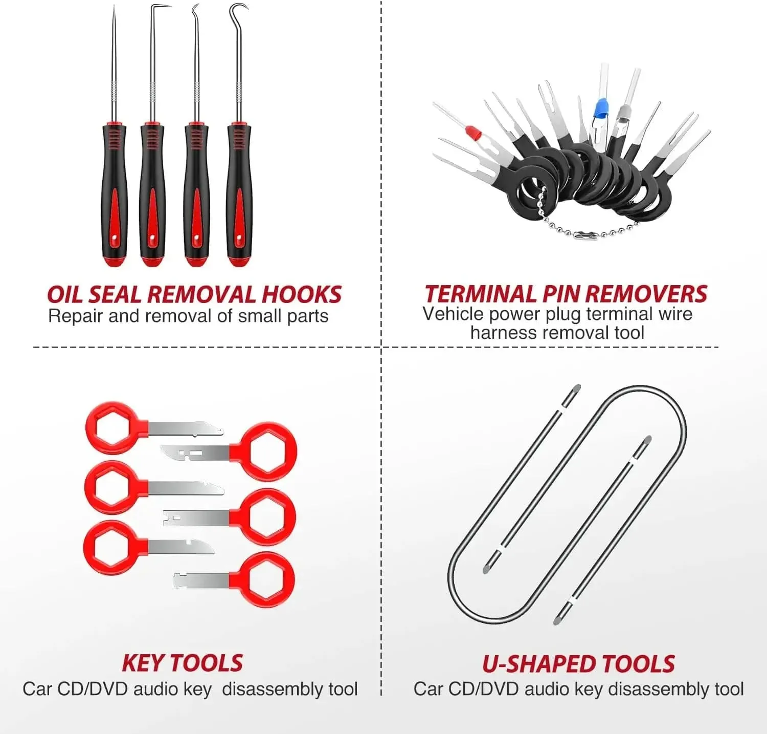 102 Pcs Trim Removal Tool Kit Red