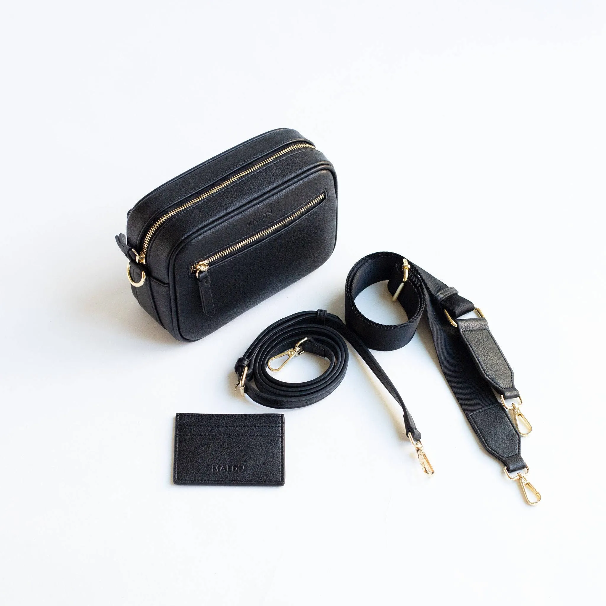 Black Classic Zip Crossbody