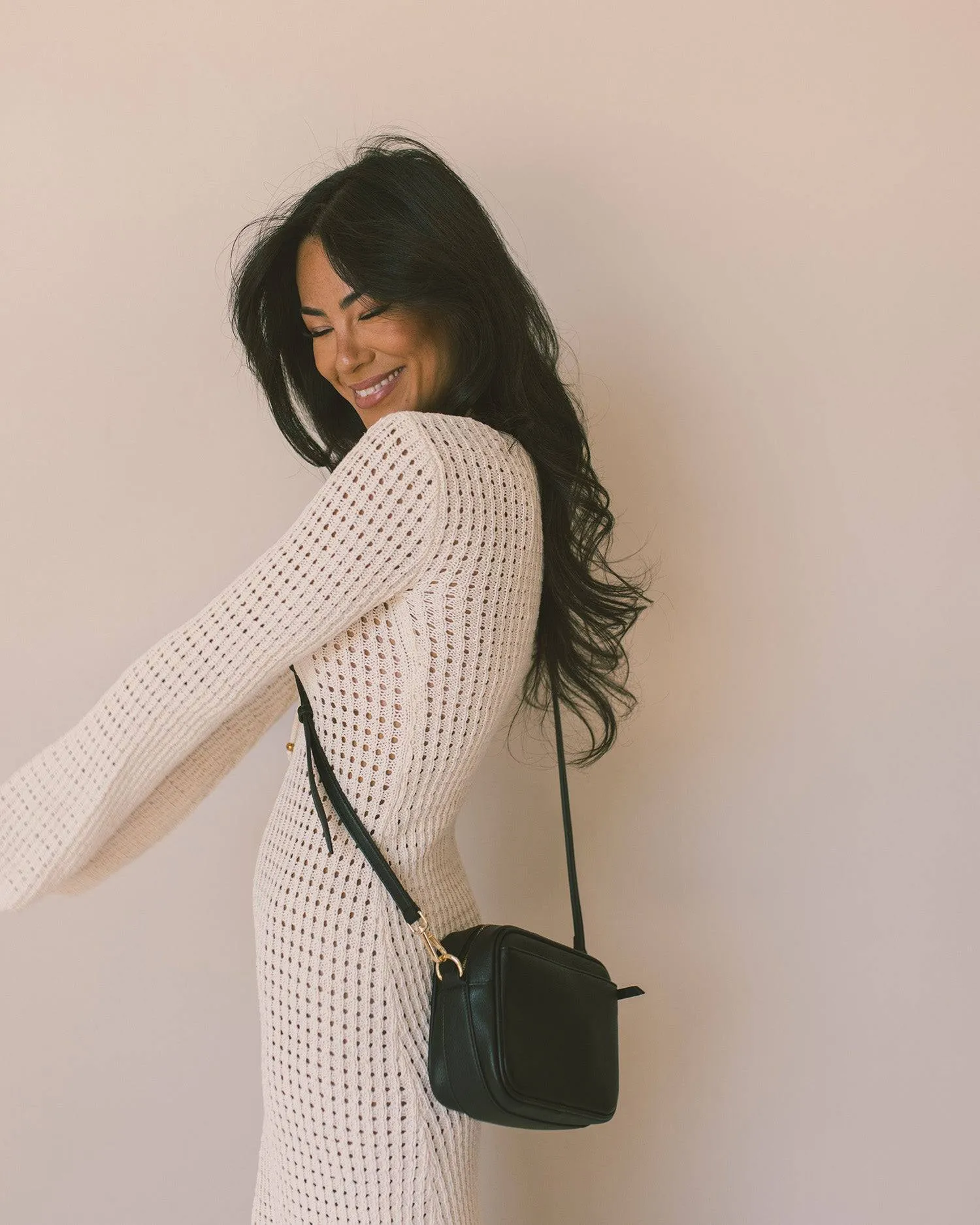 Black Classic Zip Crossbody