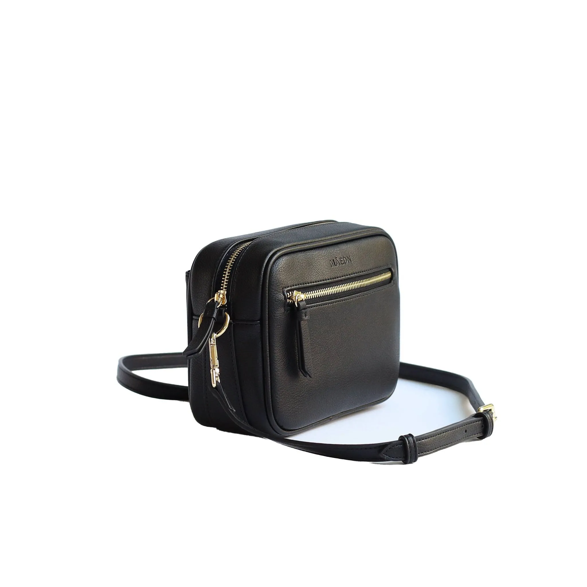 Black Classic Zip Crossbody