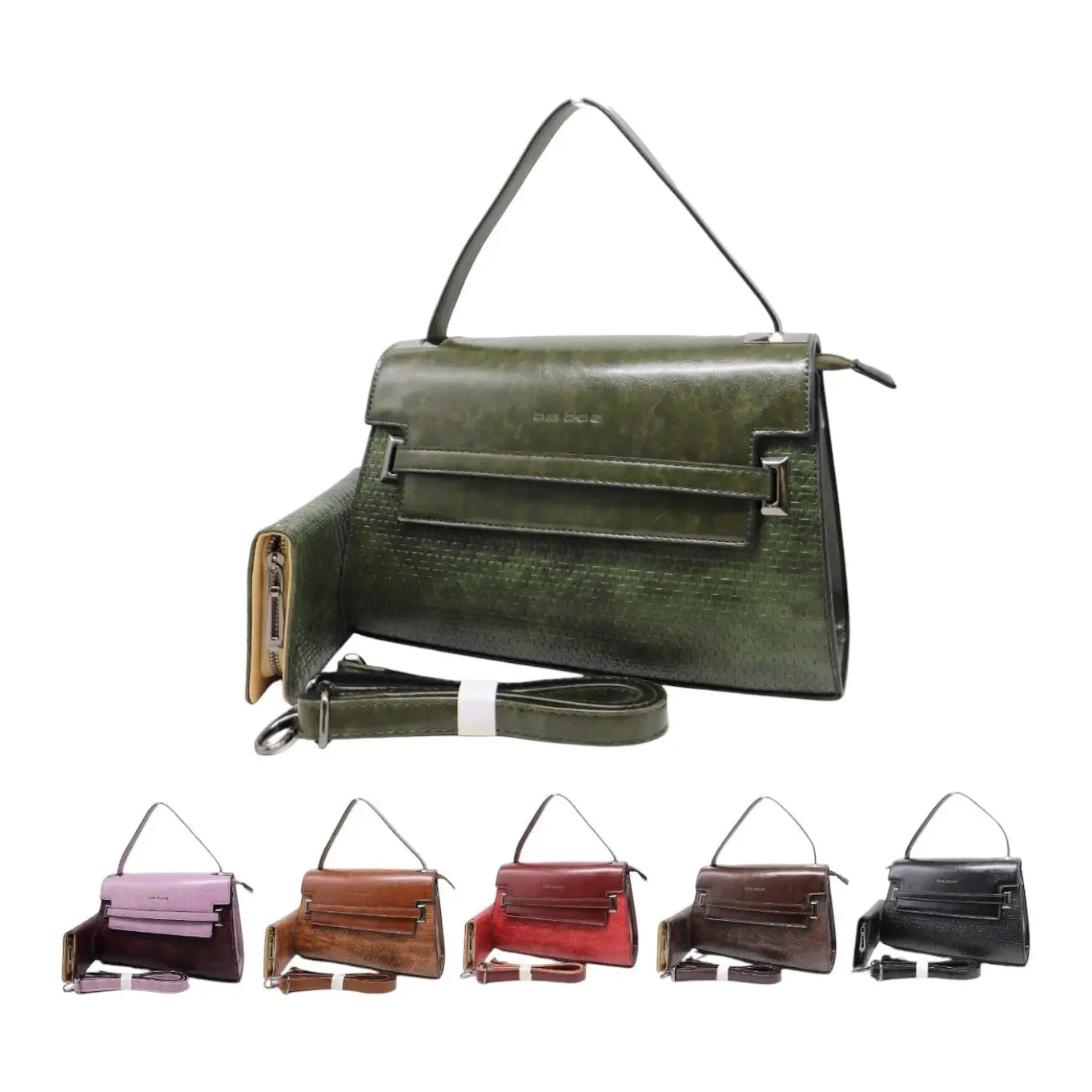 BS Modern Textured Crossbody Bag with Wallet