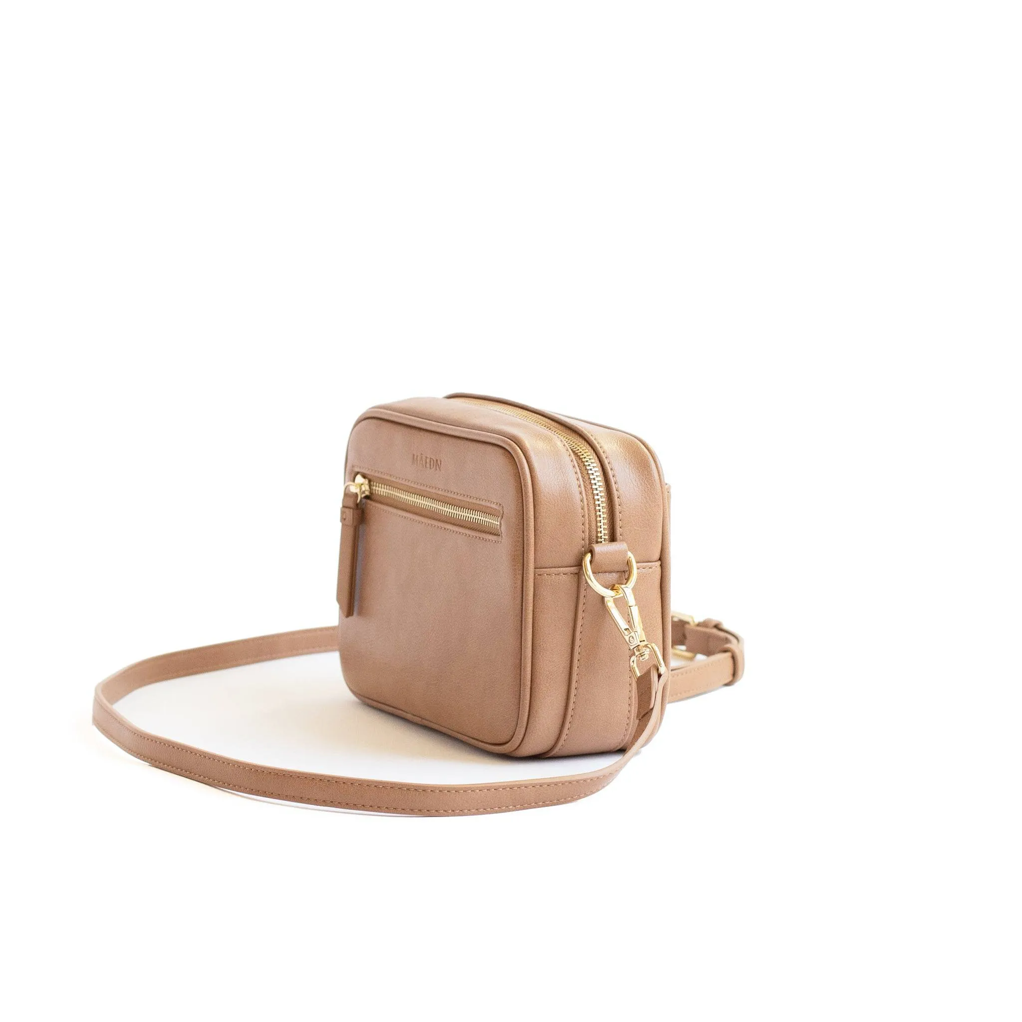 Camel Classic Zip Crossbody