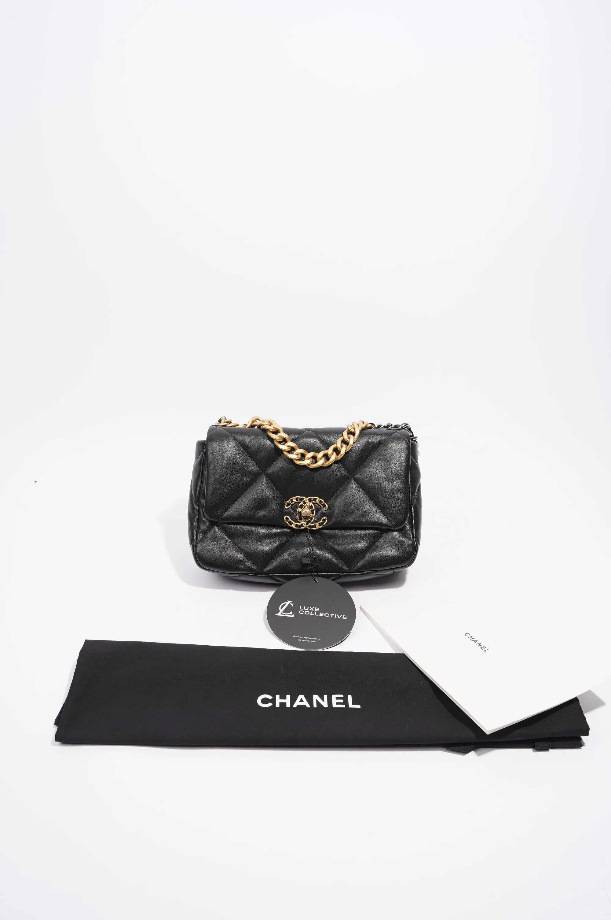 Chanel 19 Bag Black Lambskin Small