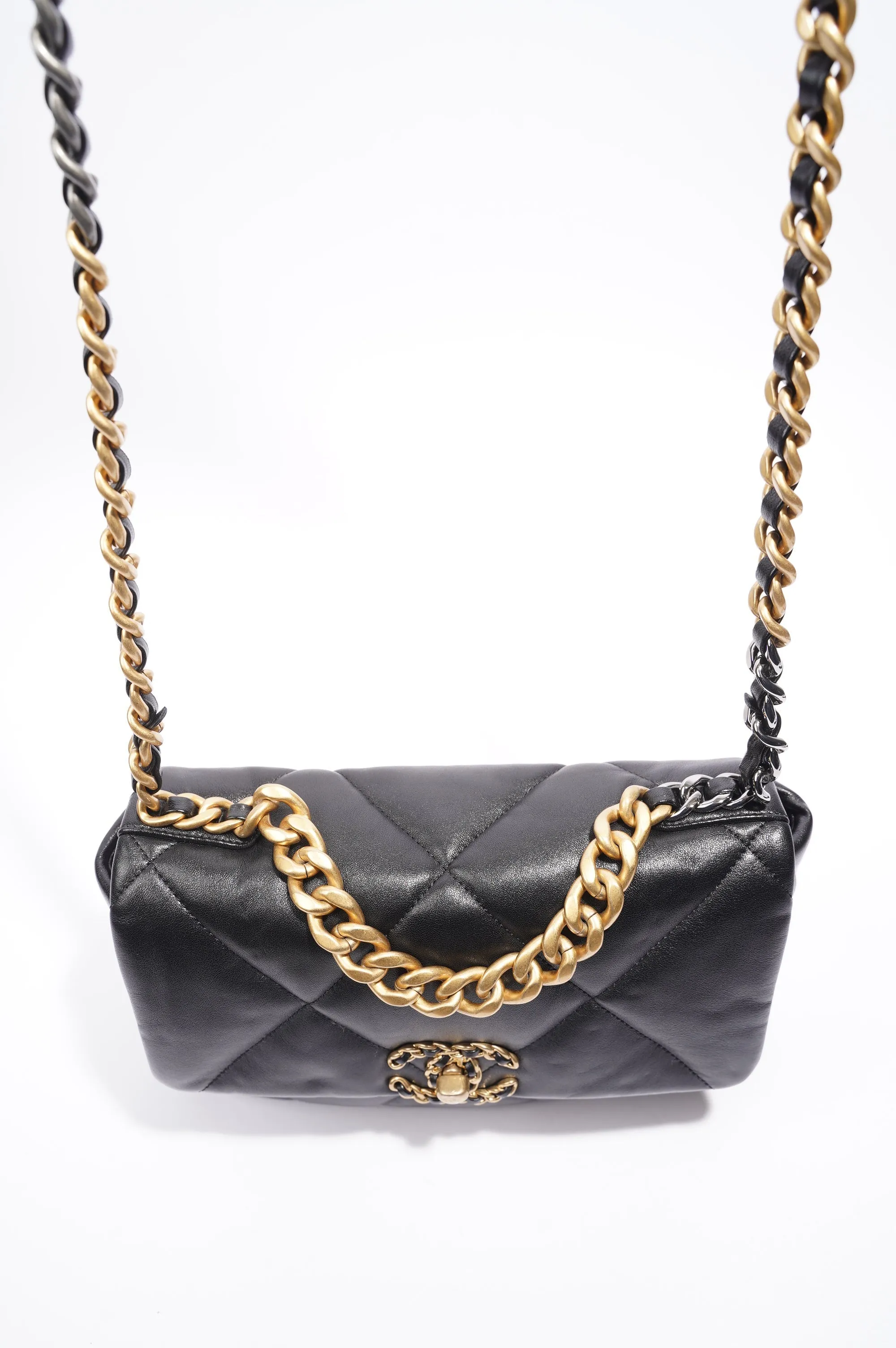 Chanel 19 Bag Black Lambskin Small