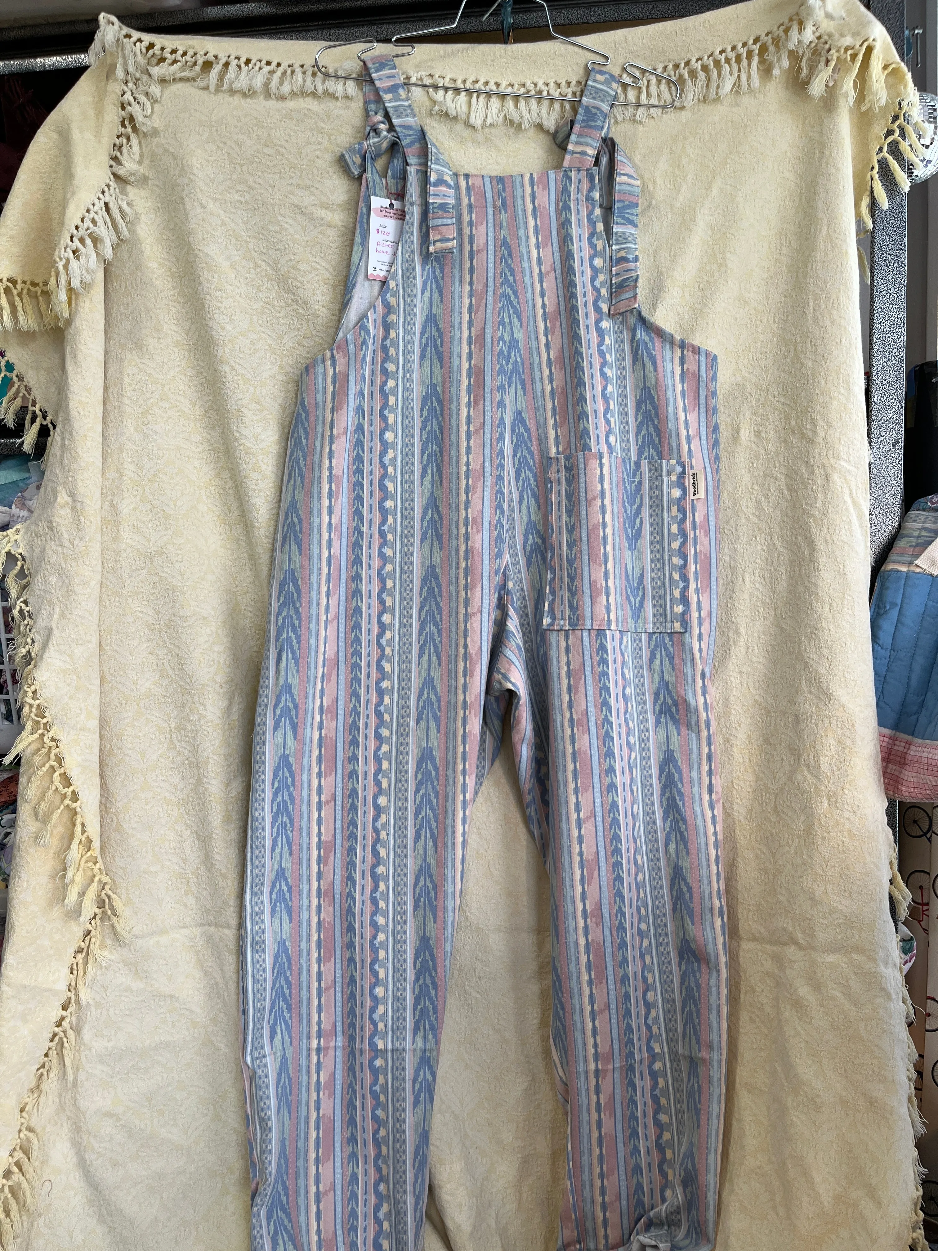 “Drawing with pastels” Adult Dungarees Large