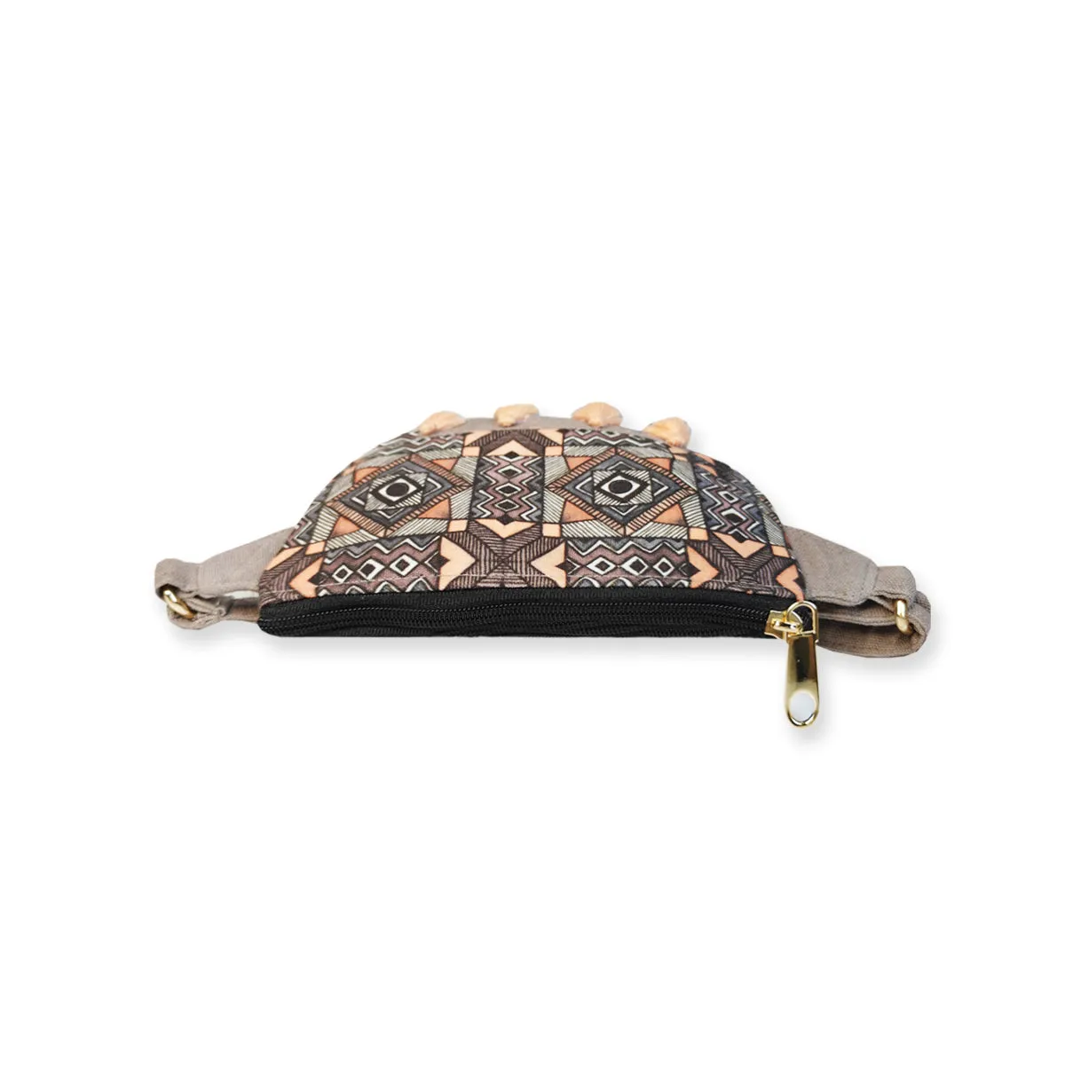 Fanny Pack/Coin Pouch Combo- Grey Madhubani