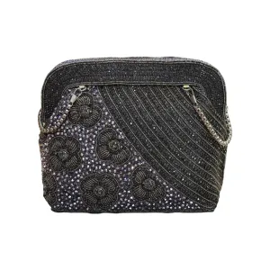 Floral Beaded Clutch Bag