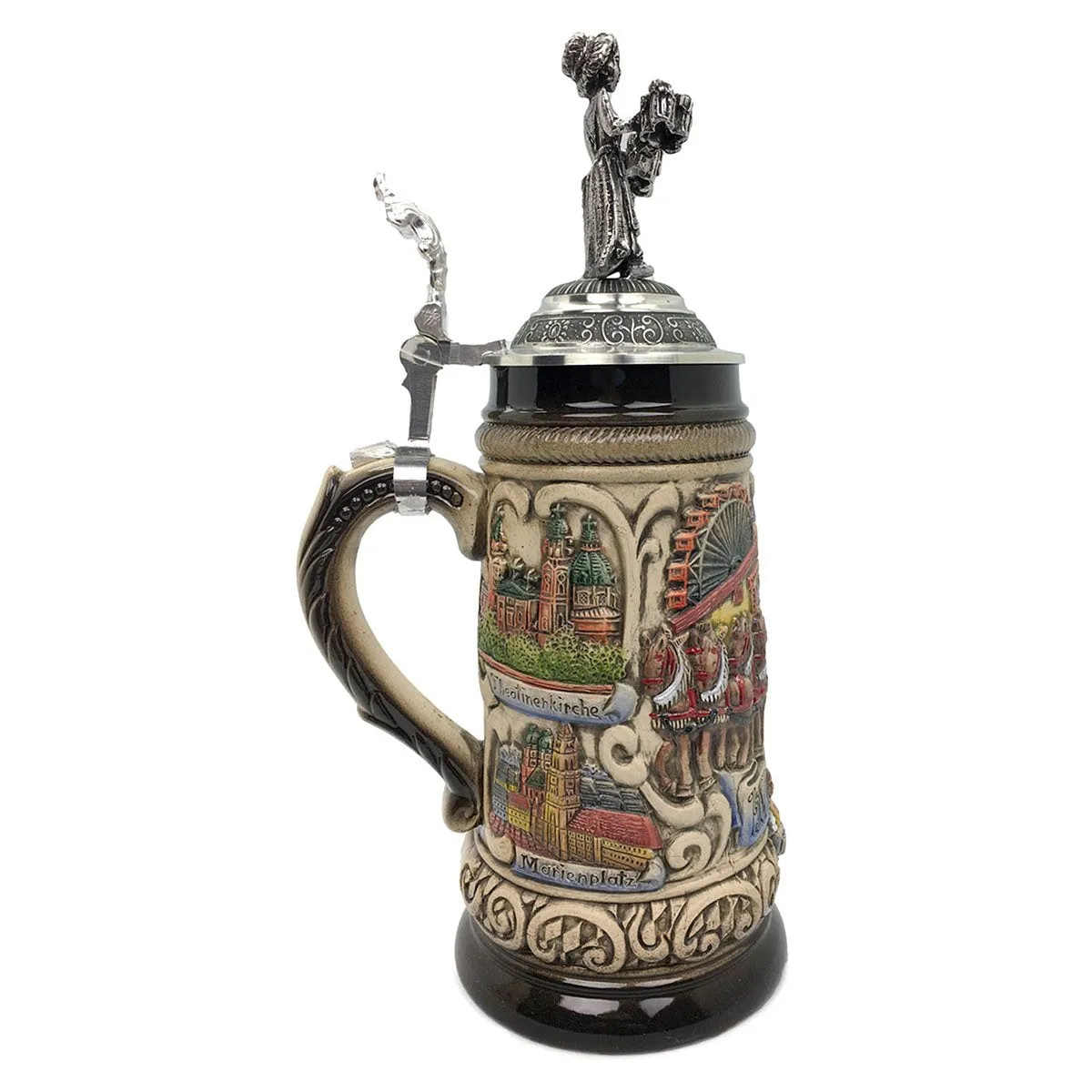 Liesl Lid Oktoberfest 1L Zoller & Born German Beer Stein