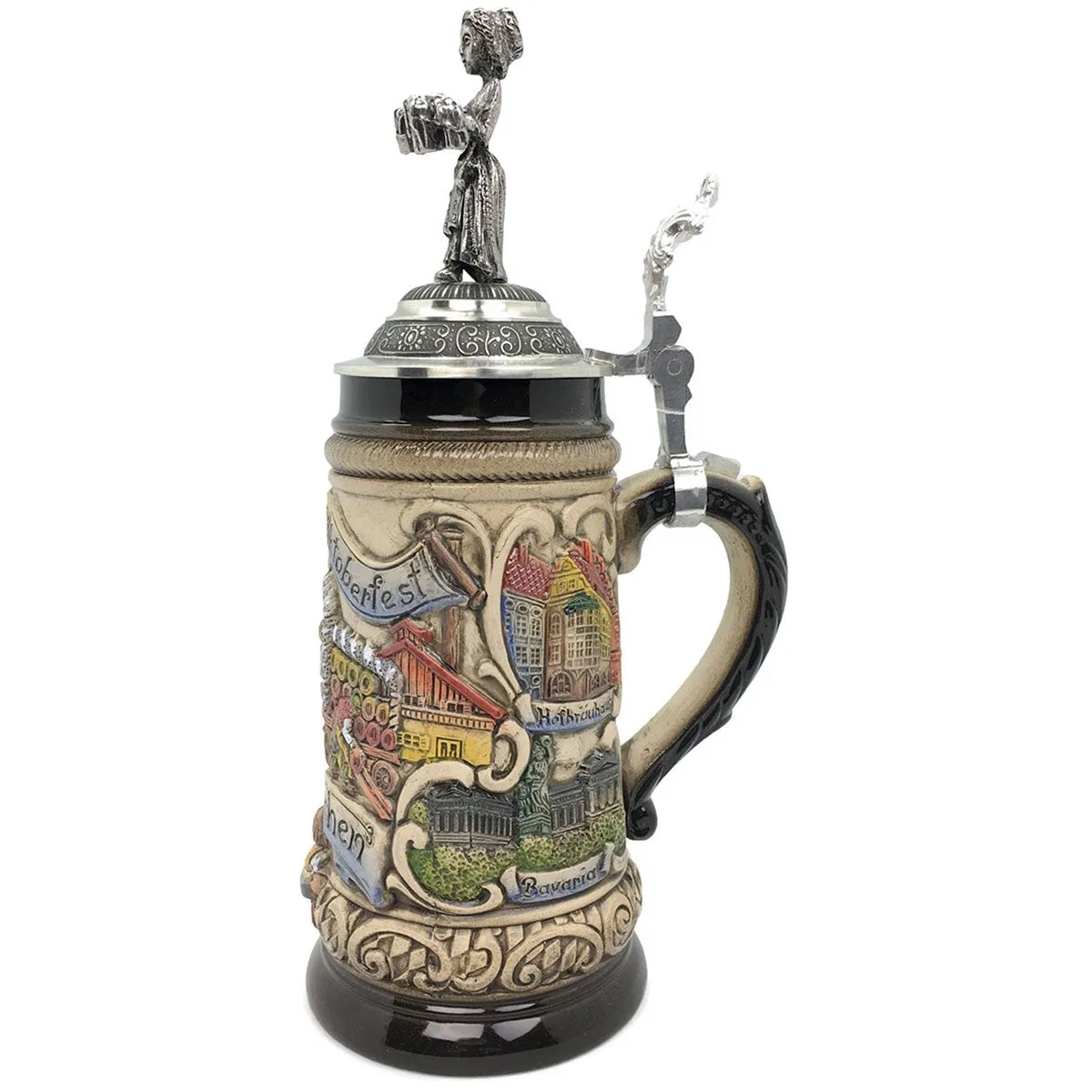 Liesl Lid Oktoberfest 1L Zoller & Born German Beer Stein
