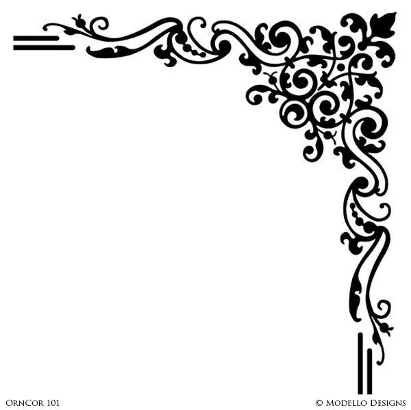 OrnCor101 Custom Corner Stencil