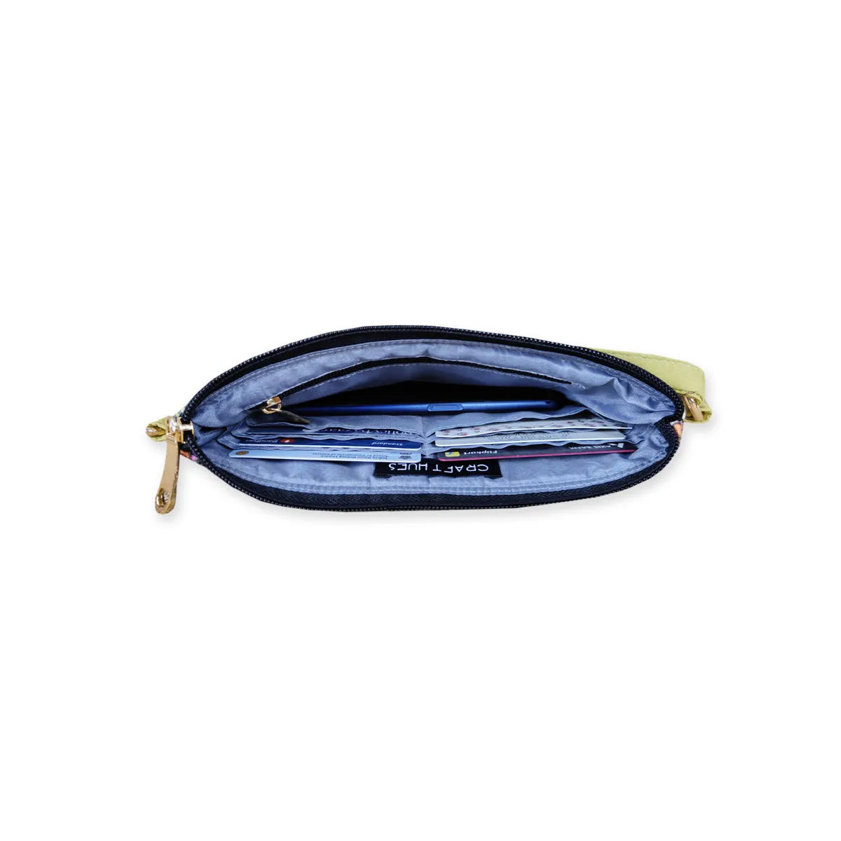 Pleated Green Sling Bag