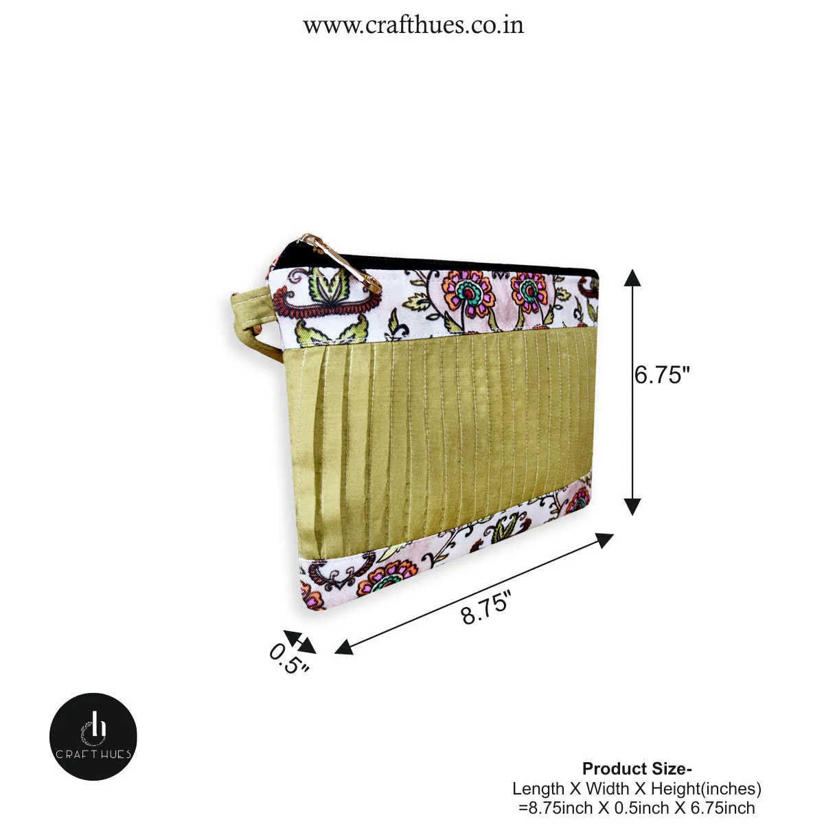 Pleated Green Sling Bag