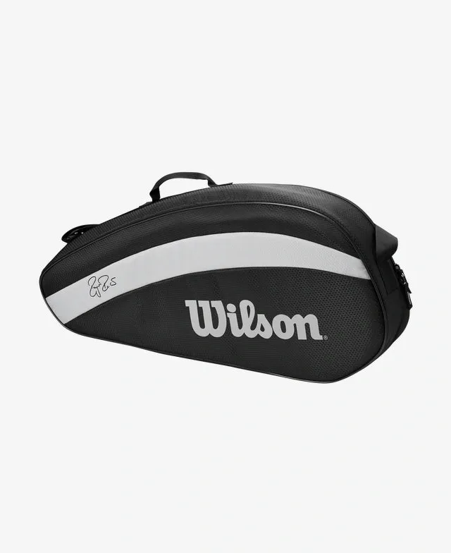 Wilson Roger Federer Team 3 Pack Black Racket Bag