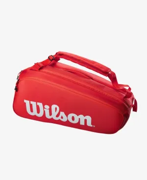 Wilson Super Tour 9 Pack Red Racket Bag